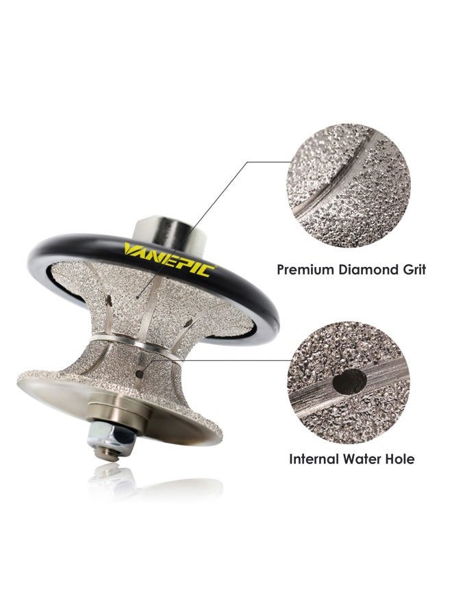VANEPIC V40 1-1/2 inch Full Bullnose Diamond Hand Profiler Diamond Router Bit Granite Diamond Profile Wheel with 5/8-11 Thread for Granite Concrete Marble Countertop Edge - Image 4