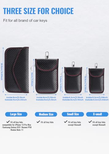 lanpard Faraday Pouch for Car Keys, Faraday Bag, Car RFID Signal Blocking Holder, Key Fob Protector, Key fob cage Block Signal Anti-Theft Fob Case (2 Pack) - Image 2