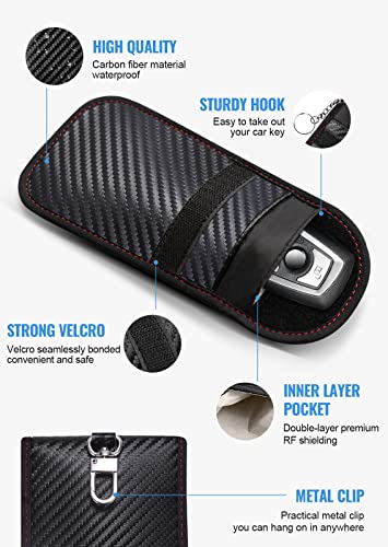lanpard Faraday Pouch for Car Keys, Faraday Bag, Car RFID Signal Blocking Holder, Key Fob Protector, Key fob cage Block Signal Anti-Theft Fob Case (2 Pack) - Image 5