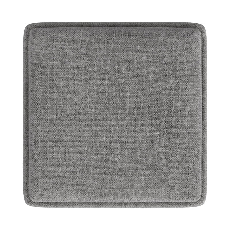 Homepop Home Decor |HomePop Storage Ottoman with Tray Top|Upholstered Modern Square Storage Ottoman with Storage for Living Room & Bedroom, Grey Woven - Image 5
