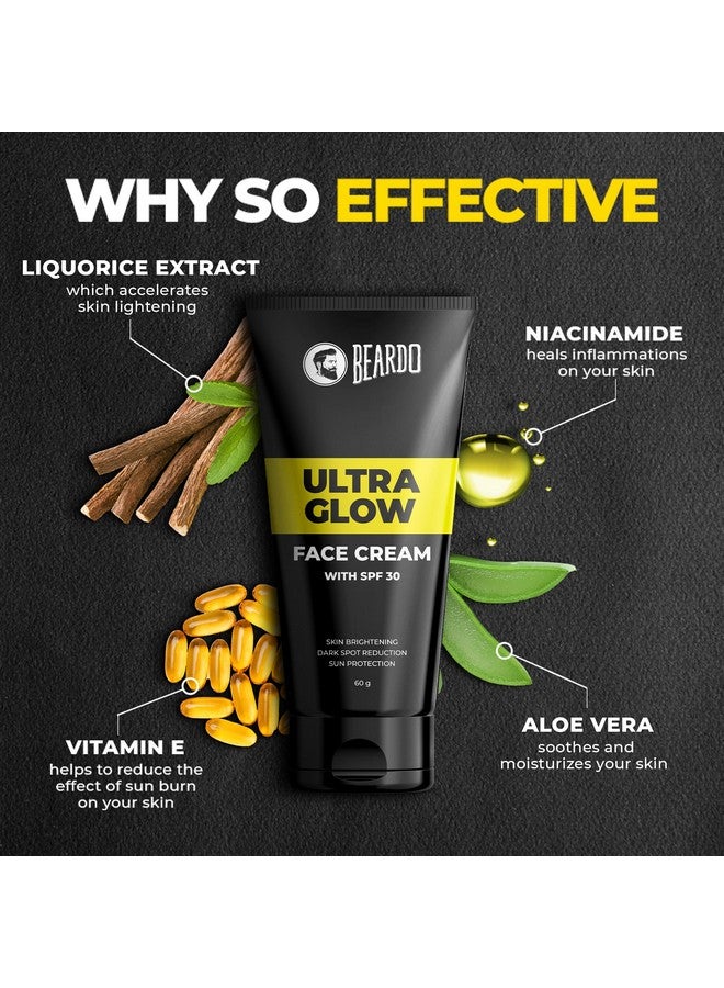 Beardo Ultraglow Facewash (50ml) & Face Cream (60gm) Facewash that Enhances & Balances Skin Tone Aloe Vera, Vitamin E | Ultraglow Facewash & Face Cream - Image 2