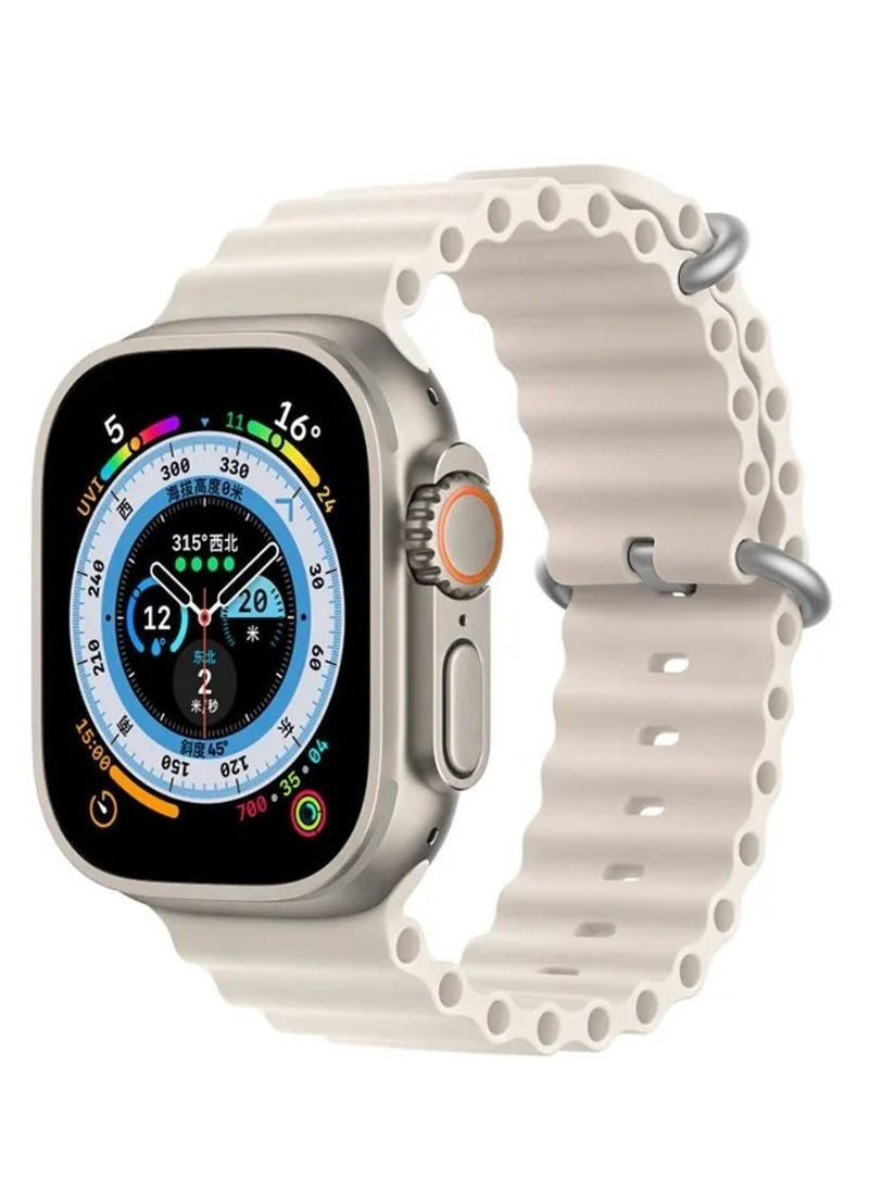 IAF - Ocean Silicon Watch Band Strap for Apple Watch Ultra 49mm/45mm/44mm/42mm Compatible with iWatch Series 8/Ultra/7/SE/6/5/4/3/2/1 - Image 1