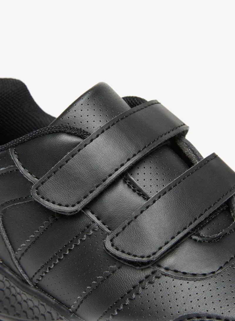 LBL By Shoexpress BLACK Solid School Shoes With Hook And Loop Closure for Men | Best Price UAE