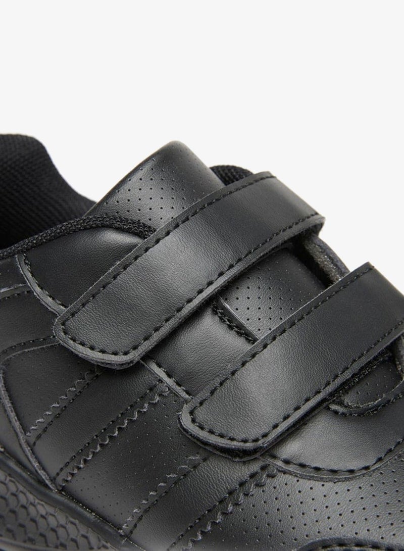 LBL by Shoexpress Solid School Shoes With Hook And Loop Closure - Image 5