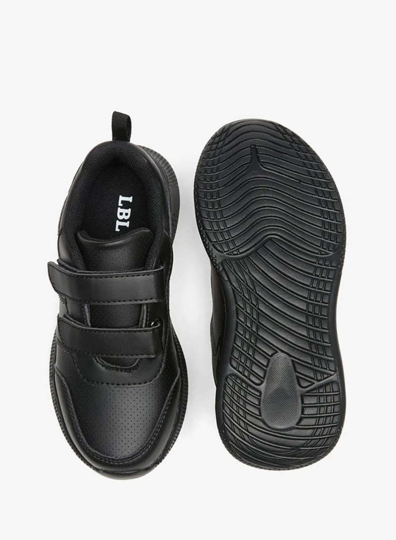 LBL By Shoexpress BLACK Solid School Shoes With Hook And Loop Closure for Men | Best Price UAE