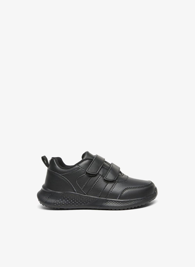 LBL by Shoexpress Solid School Shoes With Hook And Loop Closure - Image 1