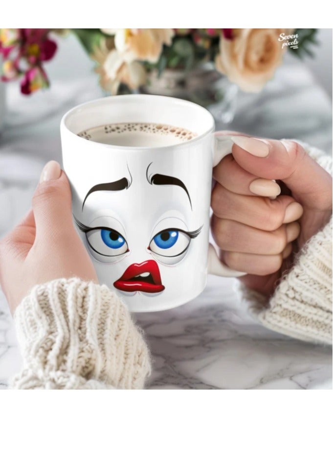 إم إي سي كوب قهوة بتصميم وجه مضحك 11 أونصة - Image 2