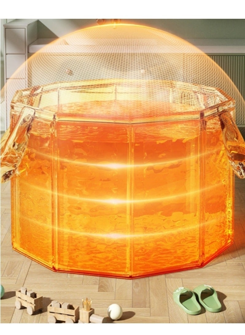 والالا حوض استحمام للأطفال متعدد الوظائف قابل للطي، حوض استحمام دائري للأطفال الصغار مع سدادة تصريف وحوض استحمام محمول للأطفال من عمر 0 ​​إلى 5 سنوات - Image 4