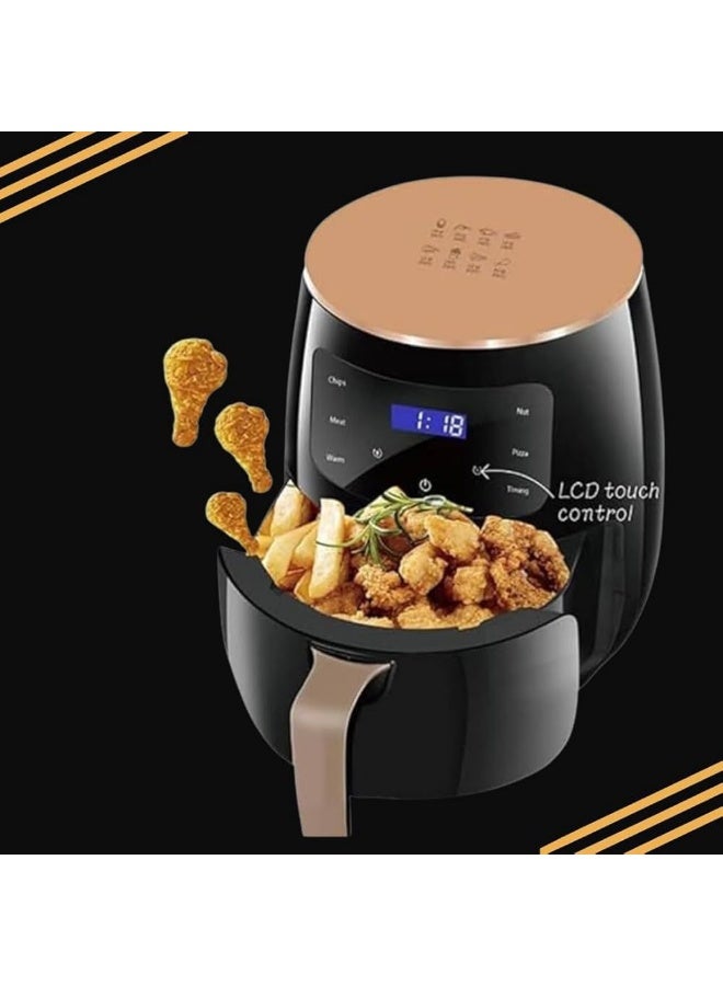 SILVER CREST Digital Air Fryer 10L – 4000W Stainless Steel Rapid Air Fryer with Non-Stick Basket, LED Touch Display, 7 Preset Cooking Modes, Preheat Function for Frying, Grilling & Roasting - Image 1