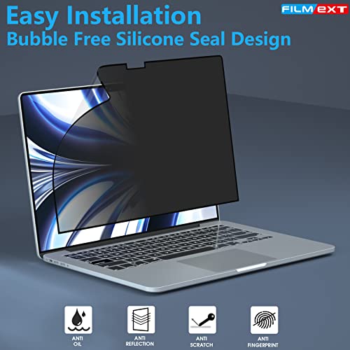 FILMEXT حامي شاشة FILMEXT MacBook Air M2 مقاس 13.6 بوصة، درع الخصوصية، إصدار 2022 (A2681)، بولي إيثيلين تيريفثاليت، قطعة واحدة - Image 5