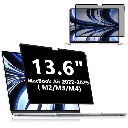 FILMEXT حامي شاشة FILMEXT MacBook Air M2 مقاس 13.6 بوصة، درع الخصوصية، إصدار 2022 (A2681)، بولي إيثيلين تيريفثاليت، قطعة واحدة - Image 1
