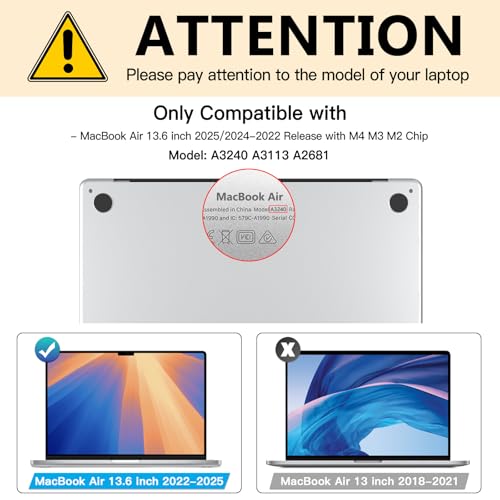 FILMEXT حامي شاشة FILMEXT MacBook Air M2 مقاس 13.6 بوصة، درع الخصوصية، إصدار 2022 (A2681)، بولي إيثيلين تيريفثاليت، قطعة واحدة - Image 2