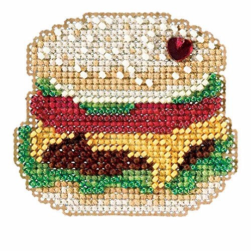 Mill Hill Hamburger Beaded Counted Cross Stitch Ornament Kit Mill Hill 2018 Spring Bouquet MH181811 - Image 2