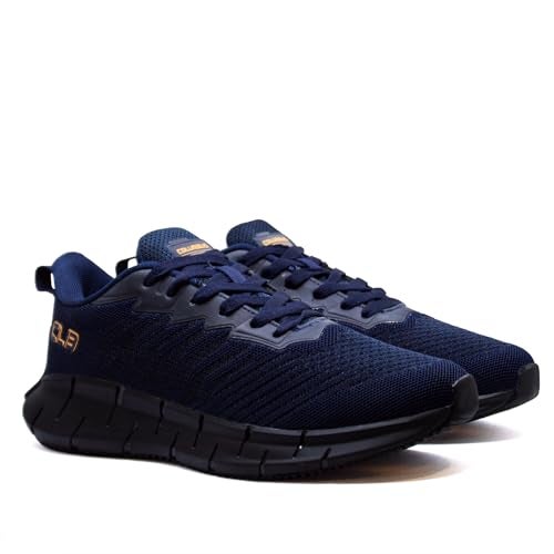 Columbus Sports Shoe - Running Shoe| Walking Shoe| Training & Gym Shoe| Outdoors Shoe for Men(Navy/Mustard),UK06 - Image 1