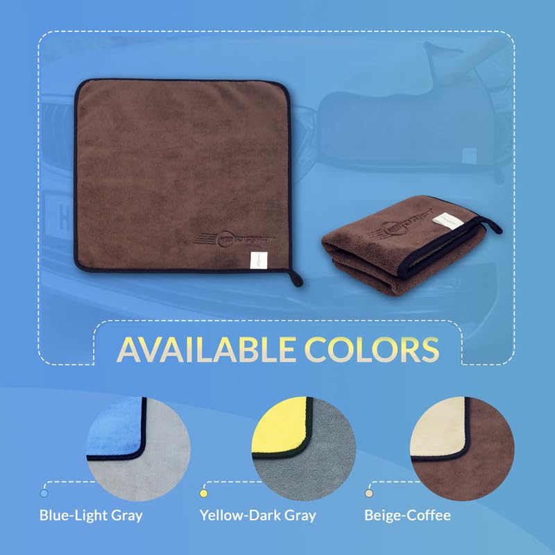 Neodrift ‘800 GSM Microfiber Cloth' - Ultra Soft Cleaning Cloth for Car, Bike - Polishing, Detailing, Highly Absorbent (Size - 40X40 Cm) (Set of 2 Pc) (Colour - Beige + Coffee) - Image 4