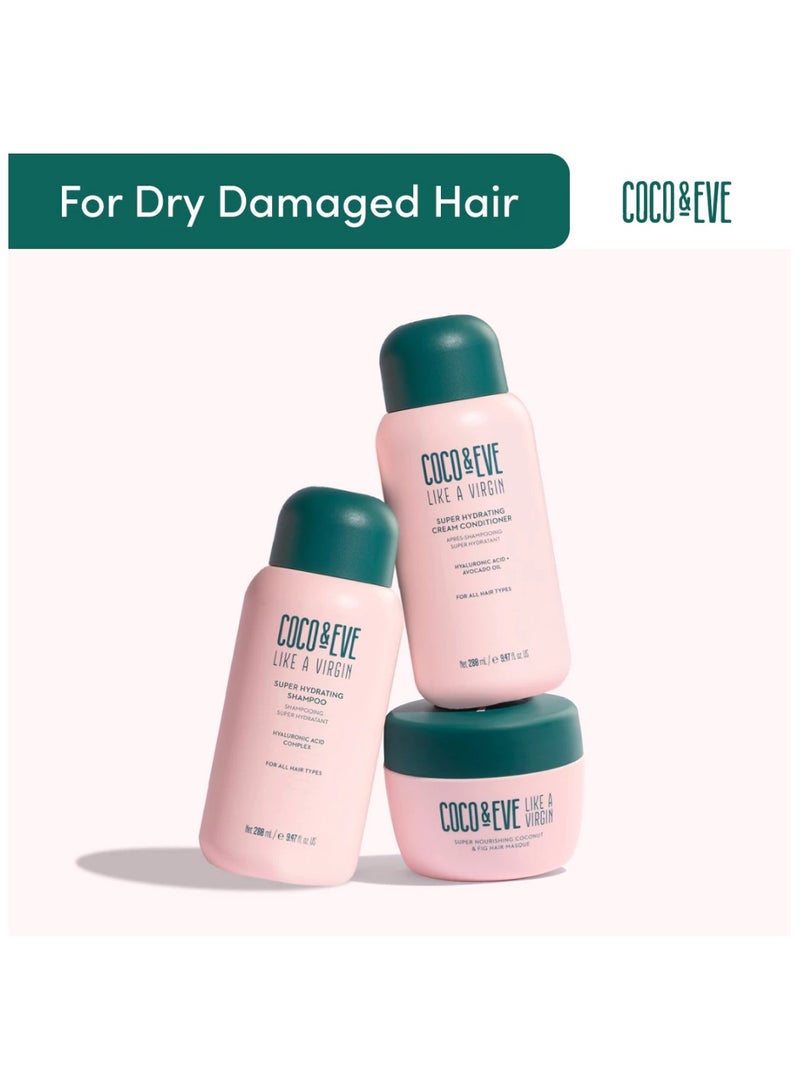 Coco & Eve Like a Virgin Deep Conditioning Hair Care Bundle – Hydrating Shampoo 280ml, Cream Conditioner 280ml & Nourishing Hair Masque 212ml - Image 1