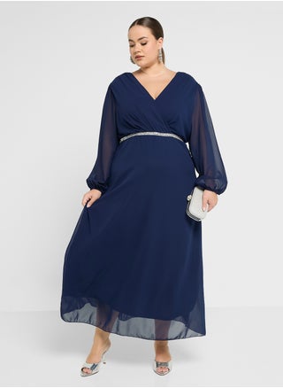 Plus size sheer puff sleeve dress - pzsku/ZC57D739F23D59C1CEBCCZ/45/1746429301/dea3eb0e-219f-4e81-9fc0-36e3c476d3e5