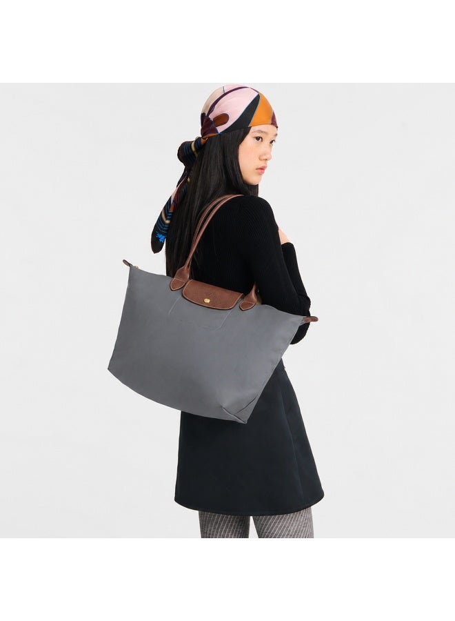 Longchamp Le Pliage Large Foldable Tote Bag, Steel Grey - Image 2