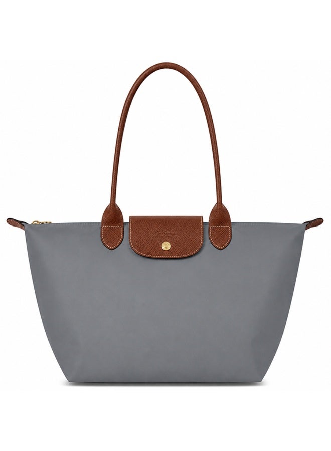 Longchamp Le Pliage Large Foldable Tote Bag, Steel Grey - Image 1