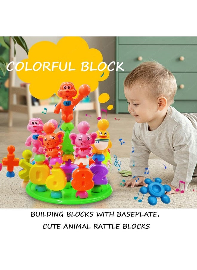 FunBlast FunBlast DIY Number Building Blocks for Kids- 28 Pcs Building Blocks with Baseplate, Cute Animal Rattle Blocks, Educational Learning Toys for Kids, Boys, Girls, Children (Multicolor)  - Image 4
