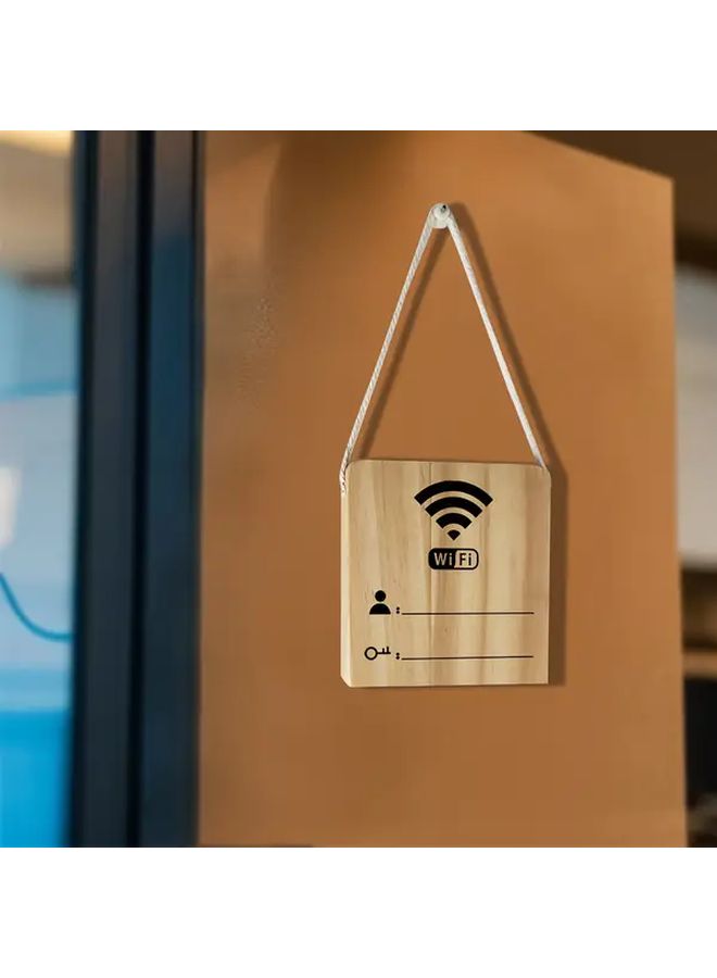 علامة WiFi الخشبية الحديثة معلقة على الحائط، لوحة عرض الشبكة نموذج GP 02 ديكور المنزل - Image 2