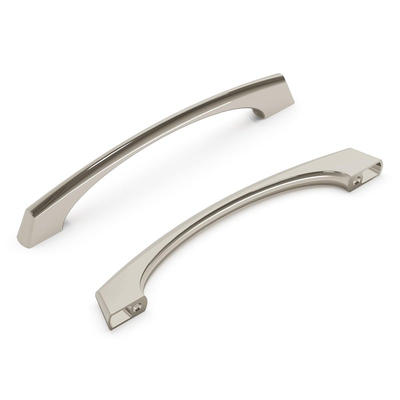 Hickory Hardware 10 Pack Solid Core Kitchen Cabinet Pulls Luxury Cabinet Handles Hardware for Doors Dresser Drawers 5116 Inch 128mm Hole Center Polished Nickel Greenwich Collection - Image 2