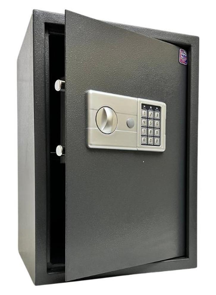 LOTFY GROUP Digital Safe - Compact Steel Money Security Box with Electronic Keypad and 2 Manual Override Keys ( Black ) Colour By LOTFY GROUP ( H50 * W35 * D31 CM ) - Image 1