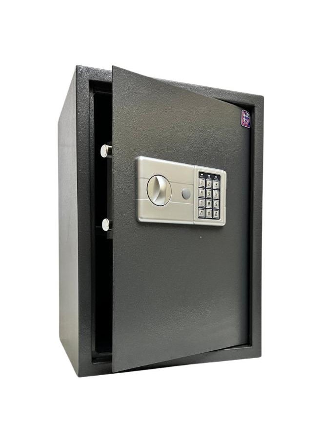 LOTFY GROUP Digital Safe - Compact Steel Money Security Box with Electronic Keypad and 2 Manual Override Keys ( Black ) Colour By LOTFY GROUP ( H50 * W35 * D31 CM )  - Image 1