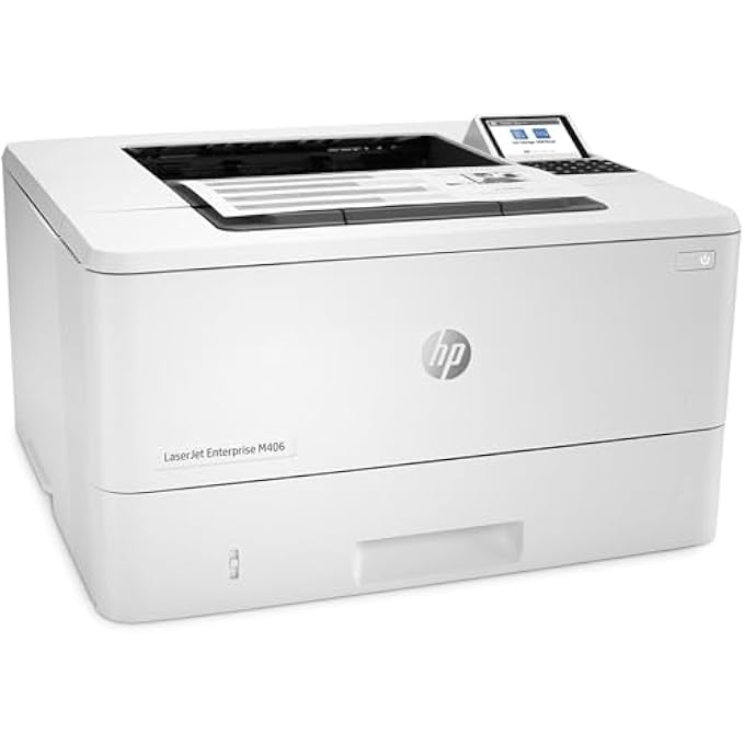 LASERJET ENTERPRISE M406DN MONOCHROME PRINTER WITH BUILT-IN ETHERNET & 2-SIDED PRINTING (3PZ15A), WHITE - Image 3