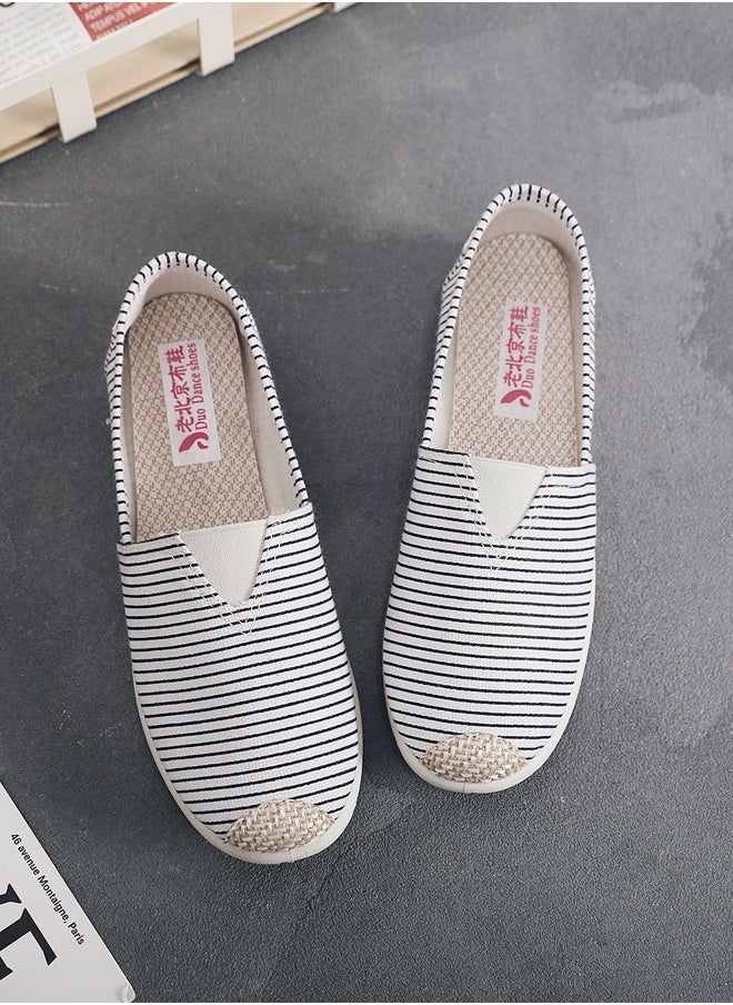 ZCM-HAPPY - Breathable Slip On Old Beijing Cloth Shoes, Casual Lightweight Women's Flats, Soft Sole Canvas Shoes for Walking and Everyday Comfort - Image 1