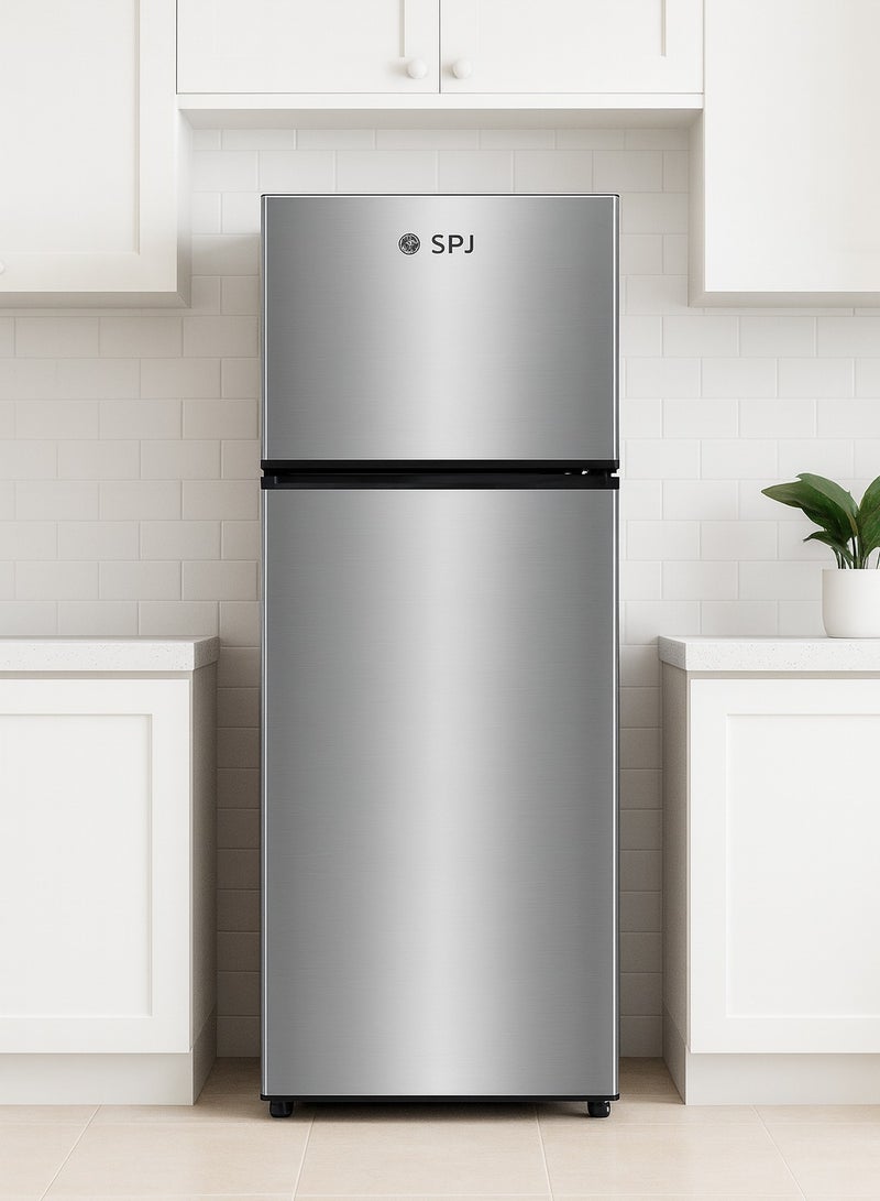 SPJ 230 L Double Door Refrigerator – 166 L Net Capacity, R600a Energy Saving Gas, Vegetable Crisper, Adjustable Glass Shelves, Convenient Defrost & Temperature Control | RF-INY229C - Image 3