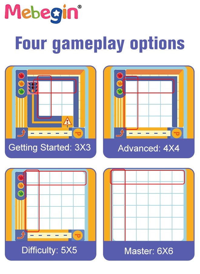 MEBEGIN - 4 In 1 Magnetic Sudoku Game with 100  Puzzles and 36 Chessman,  Fun Preschool Learning Activities, Numbers and Counting Math Toys for Kids Aged 3+, Fun Way to Learn Logic Thinking, 3x3, 4x4, 5x5, 6x6 Puzzles with Solutions - Image 1