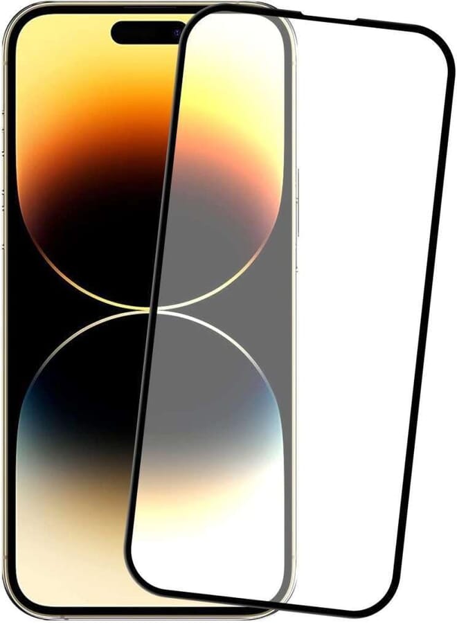 Next Next Store Black Edge Tempered Glass Screen Protector Compatible with iPhone 12 2.5D HD Full Coverage High Quality Protection (Clear)