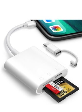 SD Card Reader for iPhone iPad,Oyuiasle Trail Game Camera SD Card Reader Viewer,Memory Card Reader Adapter with SD & MicroSD Card Slots,Plug and Play - pzsku/ZC57DD5DFECD1497AE105Z/45/1747018391/11845f2c-66d3-465d-a345-c5cebcf4d2ea