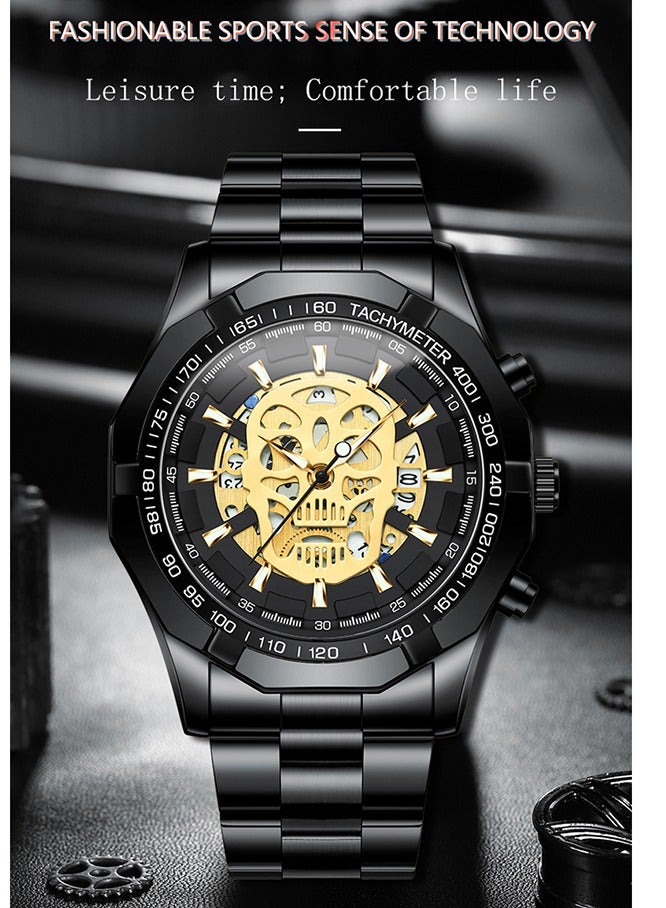 BINBOND Watches for Men Watch Luxury Stainless Steel Quartz Waterproof Watch - Image 2