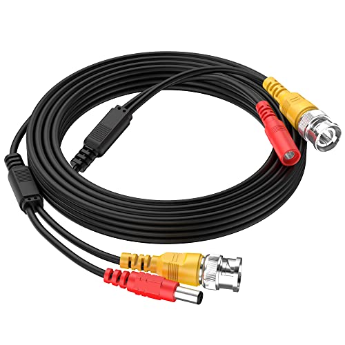 EKYLIN 16FT 5M Pre-Made 2-in-1 BNC Video + Power DC Extension Cable for CCTV Security Camera Home Surveillance Closed-Circuit TV System - Image 1