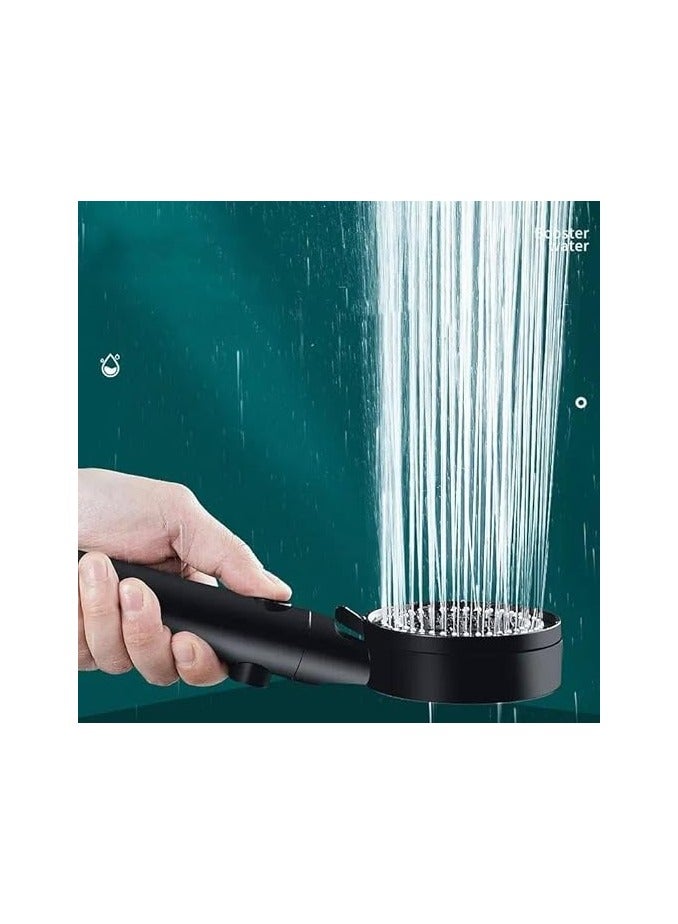 رأس دش قابل للتعديل عالي الضغط لتوفير المياه - قطعة واحدة، أسود، دش محمول صديق للبيئة للاستحمام القوي والفعال - Image 3