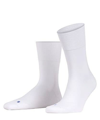 FALKE Unisex-Adult Run Socks, Cotton, White (White 2000), US 12.5-13.5 (EU 46-48 Ι UK 11-12.5), 1 Pair - Image 1