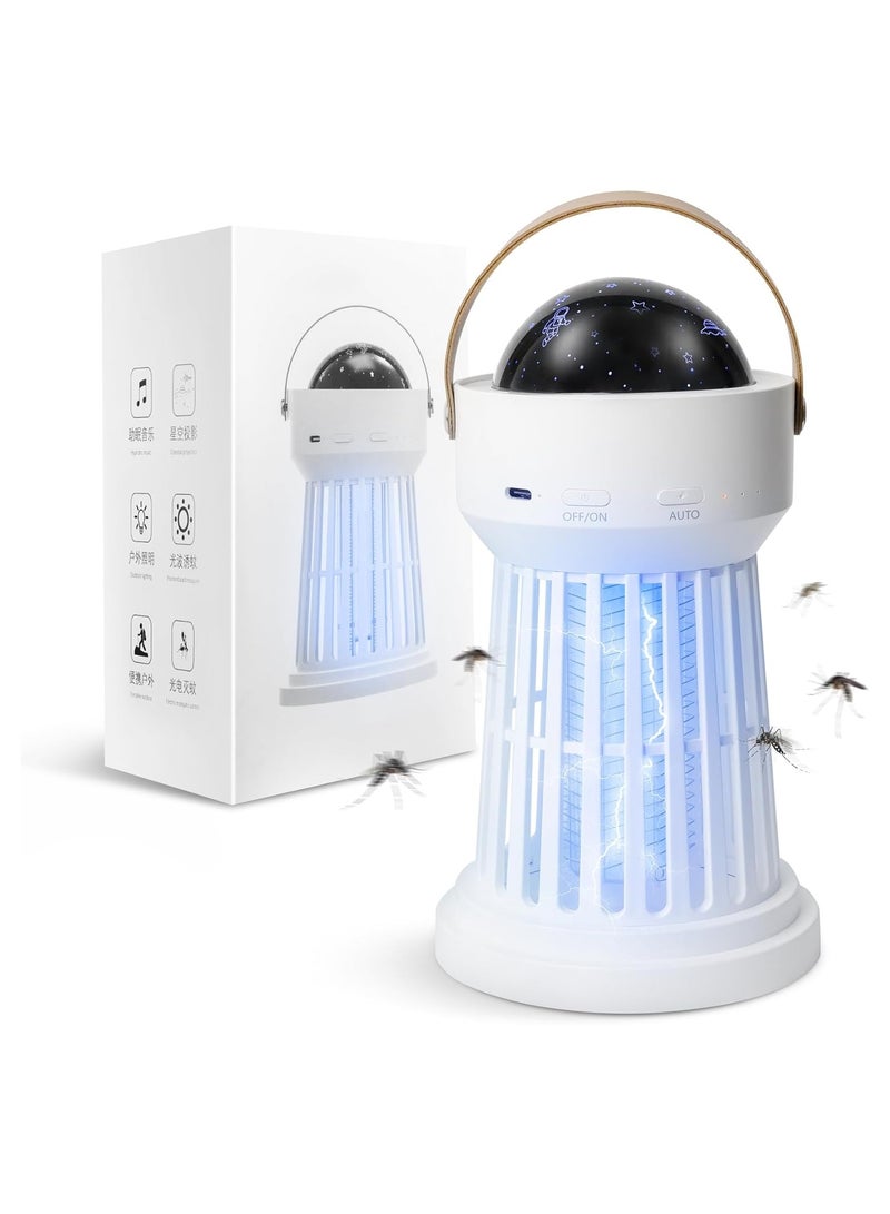 SOLARAE Mosquito Killer Lamp & Bug Zapper for Indoor/Outdoor Use, 4000V Electric Fly Zapper with LED Light, Odorless 2-in-1 Mosquito Control for Patio & Garden with Starry Sky Projection. - Image 1