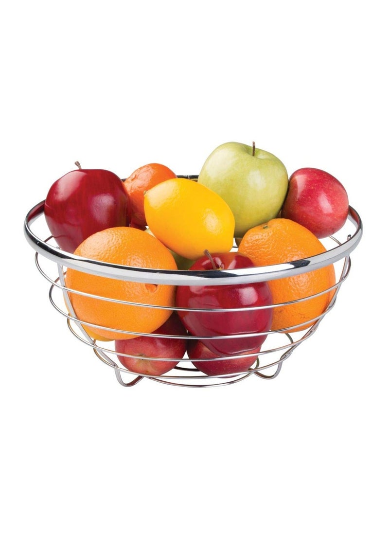 sulfar SS Fruit Bowl Centerpiece for Kitchen and Dining Room Countertops, Tables, Buffets, Refrigerators (Silver)  - Image 1