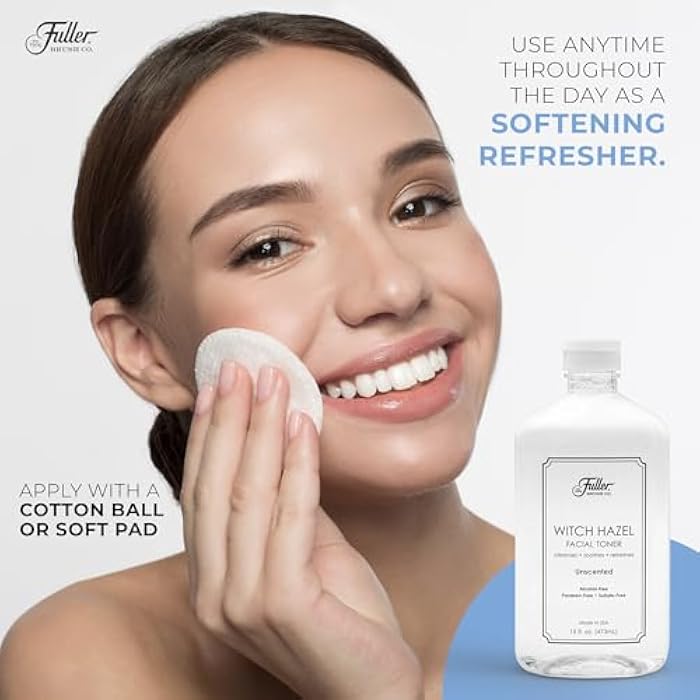 Fuller Brush Witch Hazel Facial Toner - Alcohol-Free, Organic Aloe Vera & Witch Hazel, 16 fl. oz, Paraben & Sulfate-Free, Cleanses - Soothes, Refreshes - Made in USA (Unscented) - Image 4