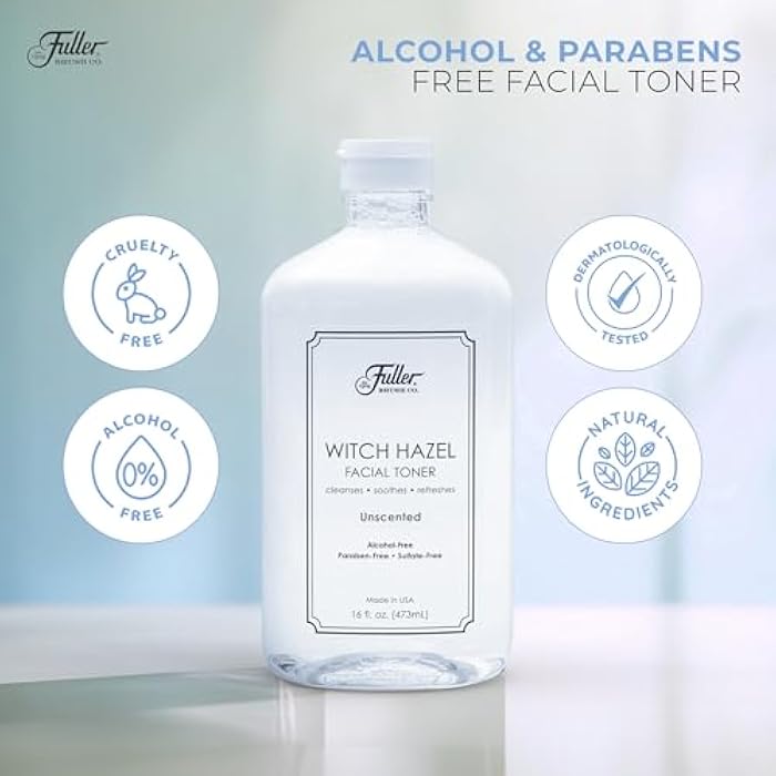 Fuller Brush Witch Hazel Facial Toner - Alcohol-Free, Organic Aloe Vera & Witch Hazel, 16 fl. oz, Paraben & Sulfate-Free, Cleanses - Soothes, Refreshes - Made in USA (Unscented) - Image 5