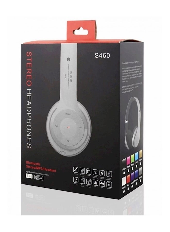 سماعة رأس ستيريو لاسلكية مزودة بميكروفون فضي - Image 2