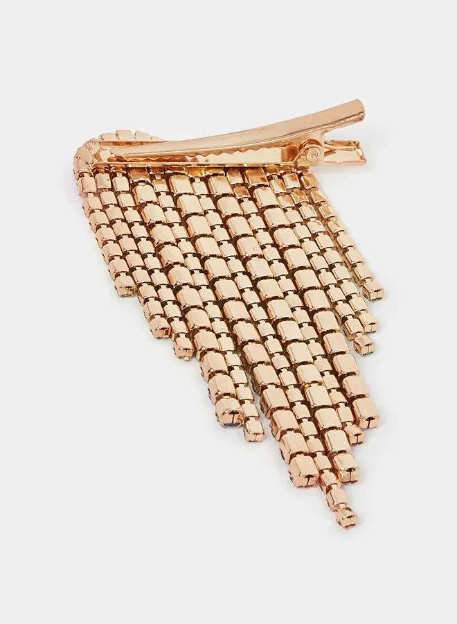 Styli Embellished Waterfall Design Hair Clip