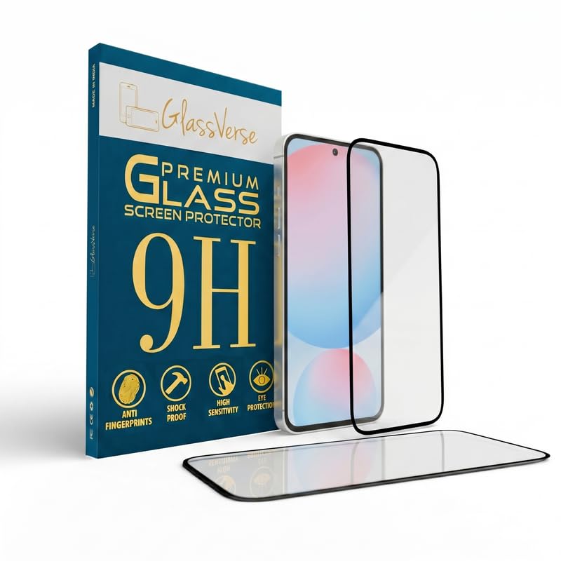 GlassVerse 9H Tempered Glass For Samsung Galaxy S24 FE (PACK OF 1) with Free Installation Kit Full screen Coverage - 6.7 inch - Image 1