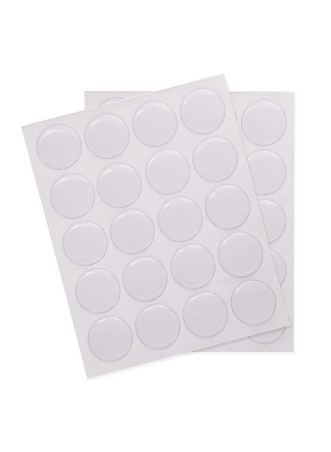 Shapenty 1Inch/25Mm Clear Round Epoxy Resin Dome Stickers Circles Dots For Bottle Cap Pendant Necklace Magnets Jewelry Art Craft Hair Bows Scrapbooking Card Making, 40Pcs - Image 1