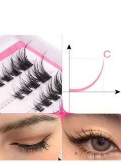 Generic A set of cluster eyelashes with a natural and easy -to -use natural look, a set of soft eyelashes for beginners  - Image 3