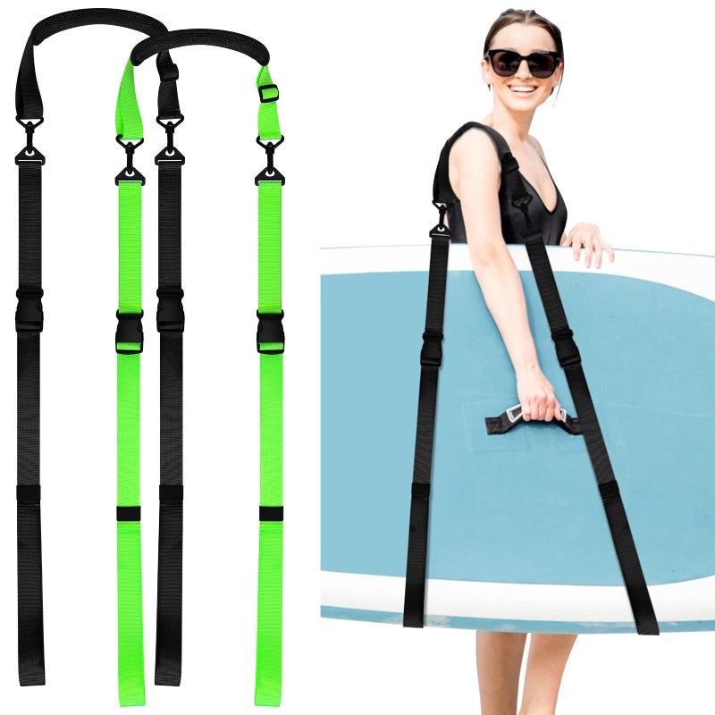 Bonuci 2 Pcs Kayak Strap Carrying Surfboard Straps with Padded Shoulder Sling Paddle Board Carrier SUP Paddle Board Canoe Kayak Accessories for Women and Men, 2 Colors - Image 1