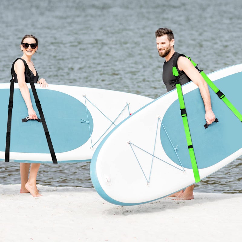 Bonuci 2 Pcs Kayak Strap Carrying Surfboard Straps with Padded Shoulder Sling Paddle Board Carrier SUP Paddle Board Canoe Kayak Accessories for Women and Men, 2 Colors - Image 4