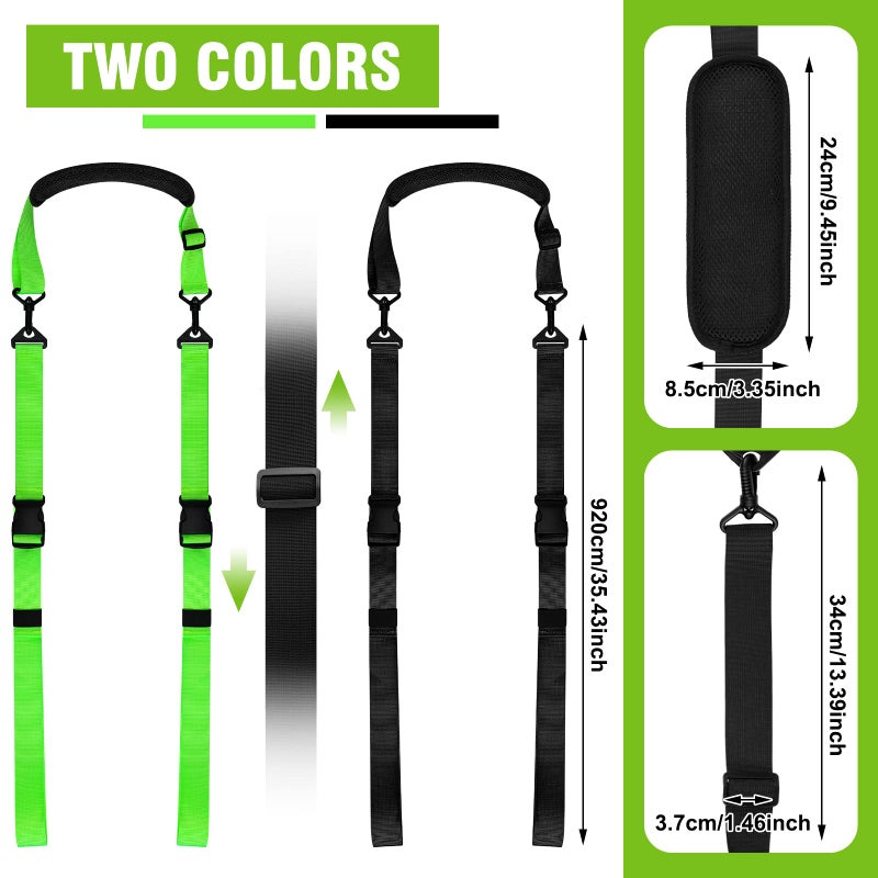 Bonuci 2 Pcs Kayak Strap Carrying Surfboard Straps with Padded Shoulder Sling Paddle Board Carrier SUP Paddle Board Canoe Kayak Accessories for Women and Men, 2 Colors - Image 2
